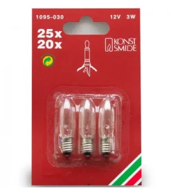 Konstsmide, guirlandes lumineuses de Noël 3 Ampoules De Rechange 12V, 3W Pour Chandelier Electrique 20 A 25 Lampes Clearance