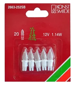Konstsmide, guirlandes lumineuses de Noël 5 Ampoules Givrees Pour Guirlande 12 V, 1,14W, 20 Lampes Discount