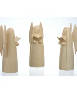 Schalling, crèche moderne 3 Anges En Bois Pour Crèche De Noël, 12 Cm Sale