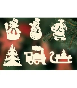 Ratags, décos de Noël lumineuses en bois 6 Figurines De Noël En Bois Pour Sapin - Set N° 2 Online