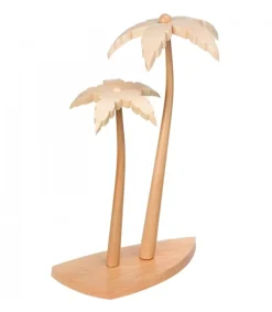Schalling, crèche moderne 2 Palmiers En Bois Pour Décoration Crèche De Noël Best
