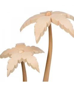 Schalling, crèche moderne 2 Palmiers En Bois Pour Décoration Crèche De Noël Best