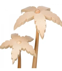 Schalling, crèche moderne 2 Palmiers En Bois Pour Décoration Crèche De Noël Best