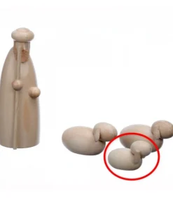 Schalling, crèche moderne Agneau En Bois Pour Crèche De Noël, 1,5 Cm Clearance