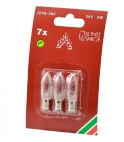 Konstsmide, guirlandes lumineuses de Noël Ampoules 34V 3W Pour Chandelier 7 Lampes - Konstsmide 1042-030 Discount