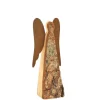 Waldfabrik, photophore en bois et étoile sapin de Noël Ange De Noël En Bois Avec Ailes Metal, 12 Cm Sale