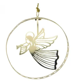 Pluto Produkter, déco de Noël Scandinave Ange De Noël Volant, Déco Sapin Metal Dore Ronde New