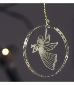 Pluto Produkter, déco de Noël Scandinave Ange De Noël Volant, Déco Sapin Metal Dore Ronde New