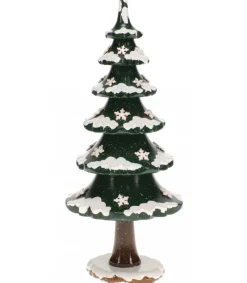 Hubrig, figurines pour enfant Arbre D'Hiver Avec Cristaux De Neige - Village De Noël Miniature New