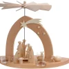 Schalling, crèche moderne Arche Pyramide Moderne De Noël En Bois D'Aulne Discount