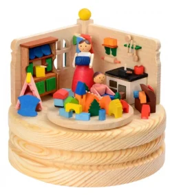 Graupner, décoration de sapin de Noël, Déco Noël enfant Boite A Musique En Bois, Jeux D'Enfant New