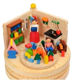 Graupner, décoration de sapin de Noël, Déco Noël enfant Boite A Musique En Bois, Jeux D'Enfant New