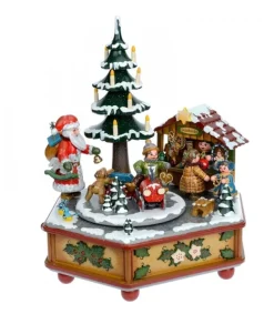 Hubrig, figurines pour enfant Boite A Musique Noël, Veillee Autour Du Sapin Clearance