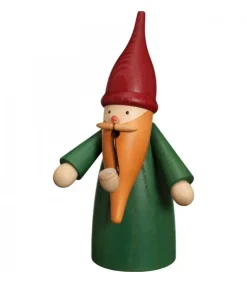Seiffener Volkskunst Bonhomme Fumeur Père Noël Manteau Vert Online