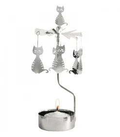 Pluto Produkter, déco de Noël Scandinave Bougeoir Carrousel Chatons Assis Best