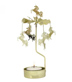 Pluto Produkter, déco de Noël Scandinave Bougeoir Carrousel Licornes Dorees Hot