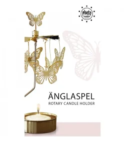 Pluto Produkter, déco de Noël Scandinave Bougeoir Carrousel Papillons Dores