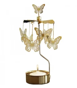 Pluto Produkter, déco de Noël Scandinave Bougeoir Carrousel Papillons Dores