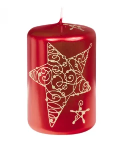 Ewa Kerzen, bougies de Noël et bougies de l'Avent Bougie Décorative De Noël Avec Etoile, 9 Cm