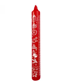 Ewa Kerzen, bougies de Noël et bougies de l'Avent Bougie De L'Avent Graduee Rouge, 24 Jours Best
