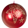 Ewa Kerzen, bougies de Noël et bougies de l'Avent Bougie De Noël Boule Avec Etoile, 8 Cm Discount