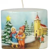 Ewa Kerzen, bougies de Noël et bougies de l'Avent Bougie De Noël Vintage Scene Enfant Et Village Best