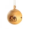 Waldfabrik, photophore en bois et étoile sapin de Noël Boule De Noël En Bois, Motif Crèche, 6 Cm Clearance