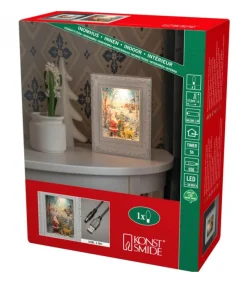 Konstsmide, guirlandes lumineuses de Noël Cadre Photo Lumineux Père Noël Avec Animaux Online