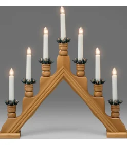 Konstsmide, guirlandes lumineuses de Noël Chandelier 7 Bougies Electriques En Bois De Chene Best