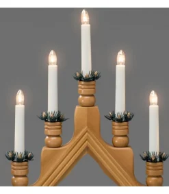 Konstsmide, guirlandes lumineuses de Noël Chandelier 7 Bougies Electriques En Bois De Chene Best