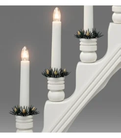 Konstsmide, guirlandes lumineuses de Noël Chandelier Blanc À 7 Branches, Bougies Electriques Online