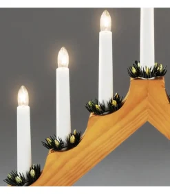 Konstsmide, guirlandes lumineuses de Noël Chandelier De Noël 7 Branches Bois De Chene Discount