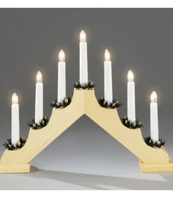 Konstsmide, guirlandes lumineuses de Noël Chandelier De Noël En Bois Naturel Clearance
