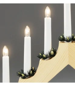 Konstsmide, guirlandes lumineuses de Noël Chandelier De Noël En Bois Naturel Clearance