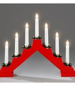 Konstsmide, guirlandes lumineuses de Noël Chandelier De Noël Rouge À 7 Branches Best