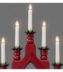 Konstsmide, guirlandes lumineuses de Noël Chandelier Suedois Rouge À 7 Branches Outlet