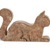 Waldfabrik, photophore en bois et étoile sapin de Noël Chat En Bois Allonge, 6 Cm Hot