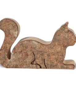 Waldfabrik, photophore en bois et étoile sapin de Noël Chat En Bois Allonge, 6 Cm Hot