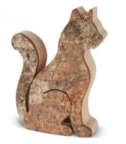 Waldfabrik, photophore en bois et étoile sapin de Noël Chat En Bois Assis, 8,5 Cm Discount