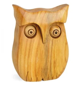Waldfabrik, photophore en bois et étoile sapin de Noël Chouette En Bois Poli, 9 Cm Sale