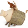 Waldfabrik, photophore en bois et étoile sapin de Noël Cochon En Bois Assis, 7 Cm Outlet