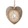 Waldfabrik, photophore en bois et étoile sapin de Noël Coeur En Bois A Suspendre Motif Cisele Crèche, 7 Cm Discount