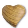Waldfabrik, photophore en bois et étoile sapin de Noël Coeur En Bois Asymetrique, 5 Cm Clearance