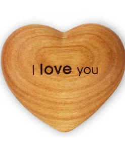 Waldfabrik, photophore en bois et étoile sapin de Noël Coeur En Bois, I Love You, 6 Cm Outlet