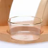 Schalling, crèche moderne Coupelle En Verre Transparent De Rechange Avec Bordure Doree New