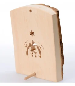 Waldfabrik, photophore en bois et étoile sapin de Noël Crèche A Poser En Ecorce De Bois, 11 Cm Online