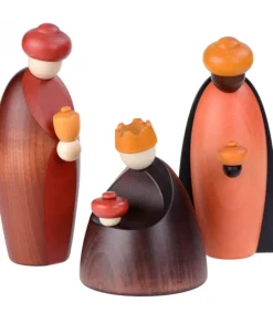 Köhler, Père Noël en bois Crèche De Noël Complete Avec 12 Personnages 12 Cm Online