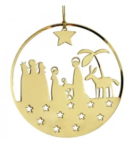 Pluto Produkter, déco de Noël Scandinave Crèche De Noël Design Doree A Suspendre Sale
