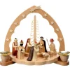Richard Glasser, Pyramides de Noël allemandes Crèche De Noël En Bois Avec Bougeoir 18 Cm Outlet