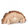 Waldfabrik, photophore en bois et étoile sapin de Noël Crèche De Noël En Bois Cisele Dans Un Rondin De Bois, 30 Cm Sale